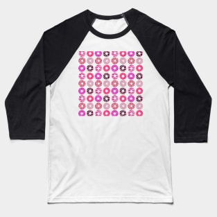 Donuts Magenta Baseball T-Shirt